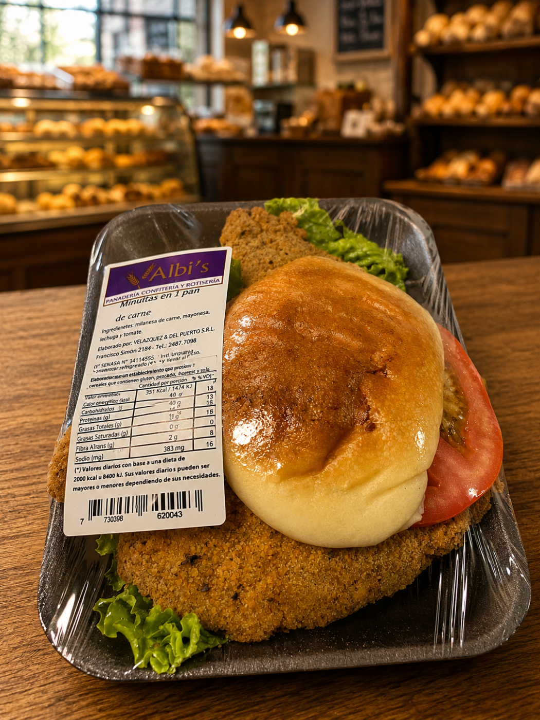 Milanesa al pan.